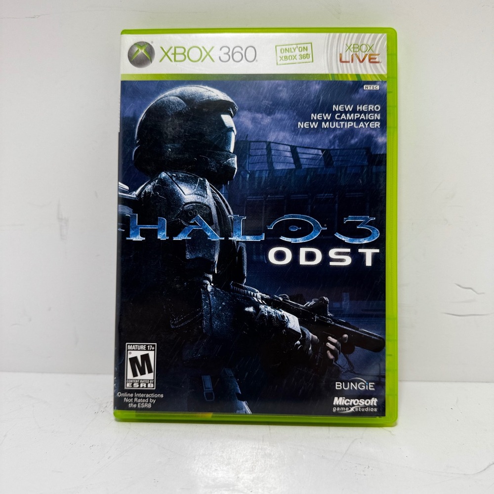 Halo 3 ODST Microsoft Xbox 360 CIB 2-Disc Set Campaign Multiplayer Bungie